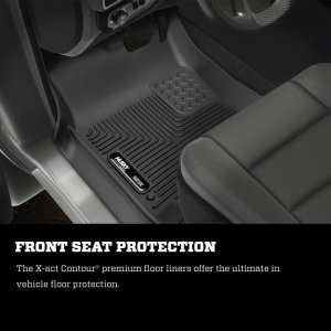 Jeep Grand Cherokee L Floor Mats - Rear - Husky Liners - X-act Contour - Black - `22-`23